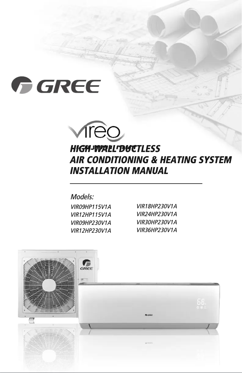 Page 1 de la notice Manuel utilisateur Gree VIR24HP230V1BO