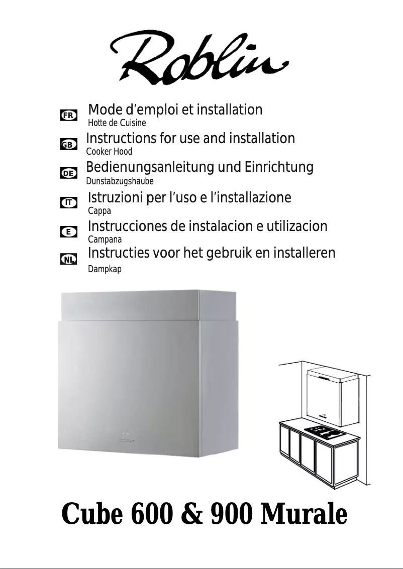 Page n°1 - Manuel utilisateur Roblin Cube 900