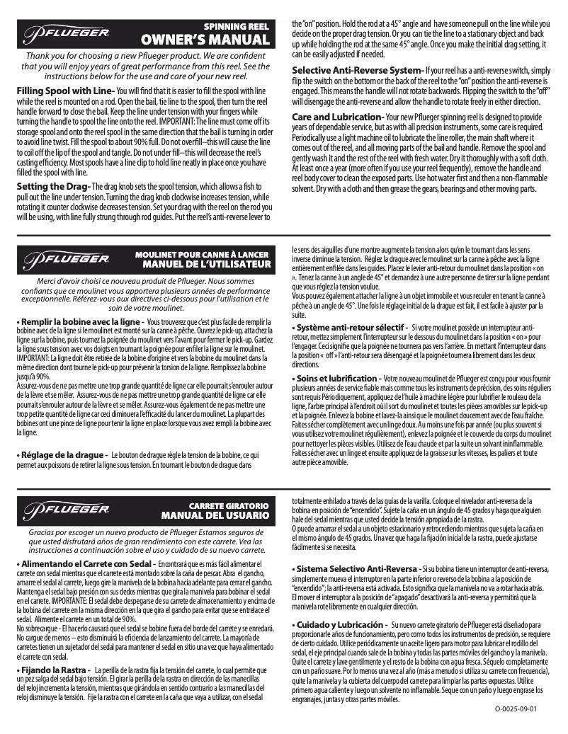 Page n°1 - Manuel utilisateur Pflueger Monarch Ice