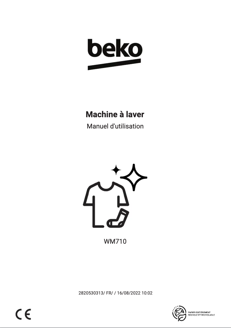 Image de la première page du manuel de l'appareil WM710