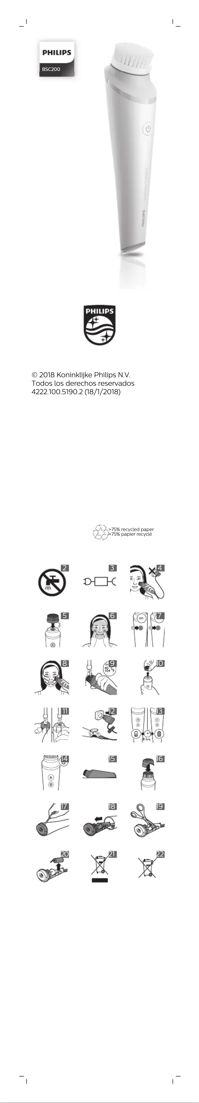 Página 1 del manual Manual de usuario Philips VisaPure Essential BSC200