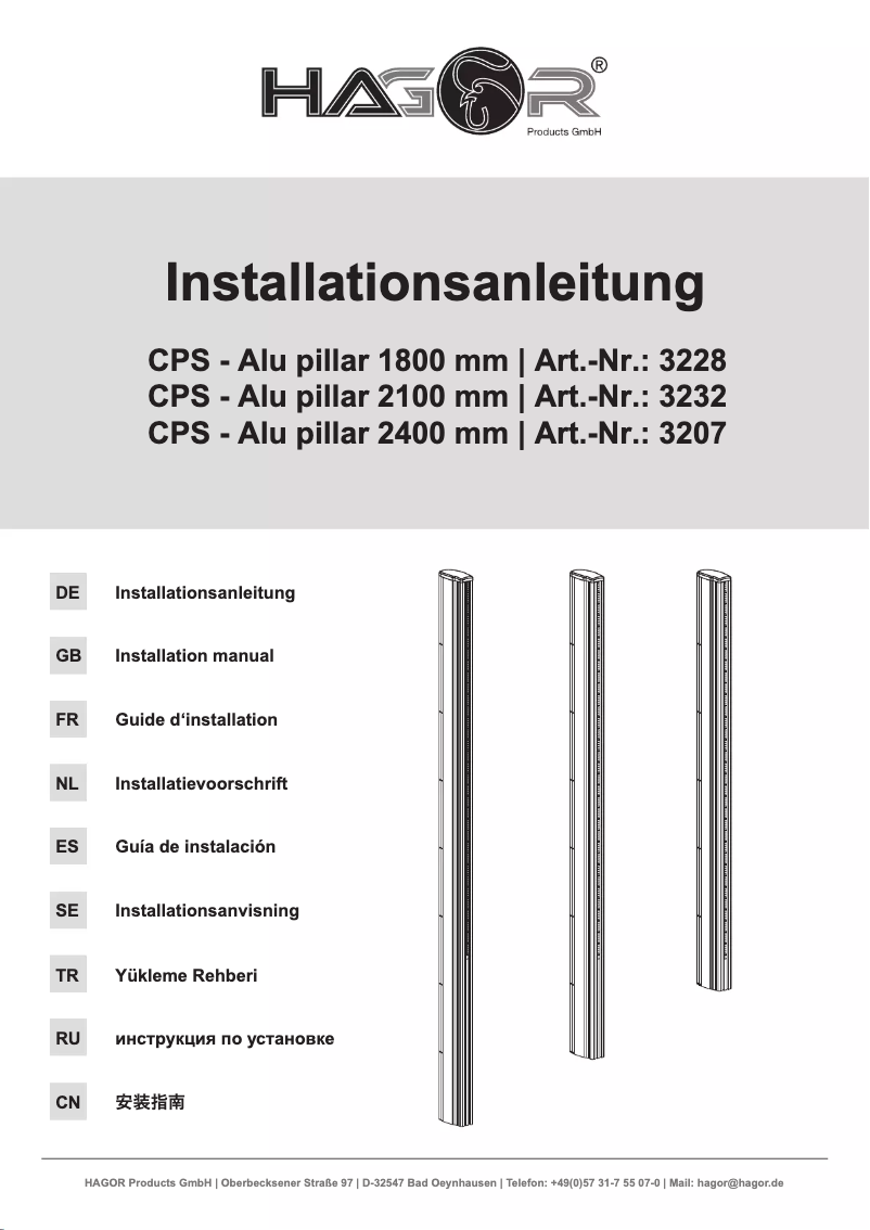 Page n°1 - Manuel utilisateur Hagor 3232