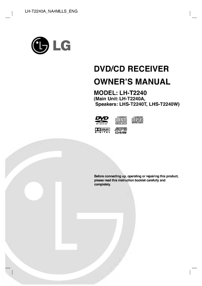 Page n°1 - Manuel utilisateur LG LH-T2240A