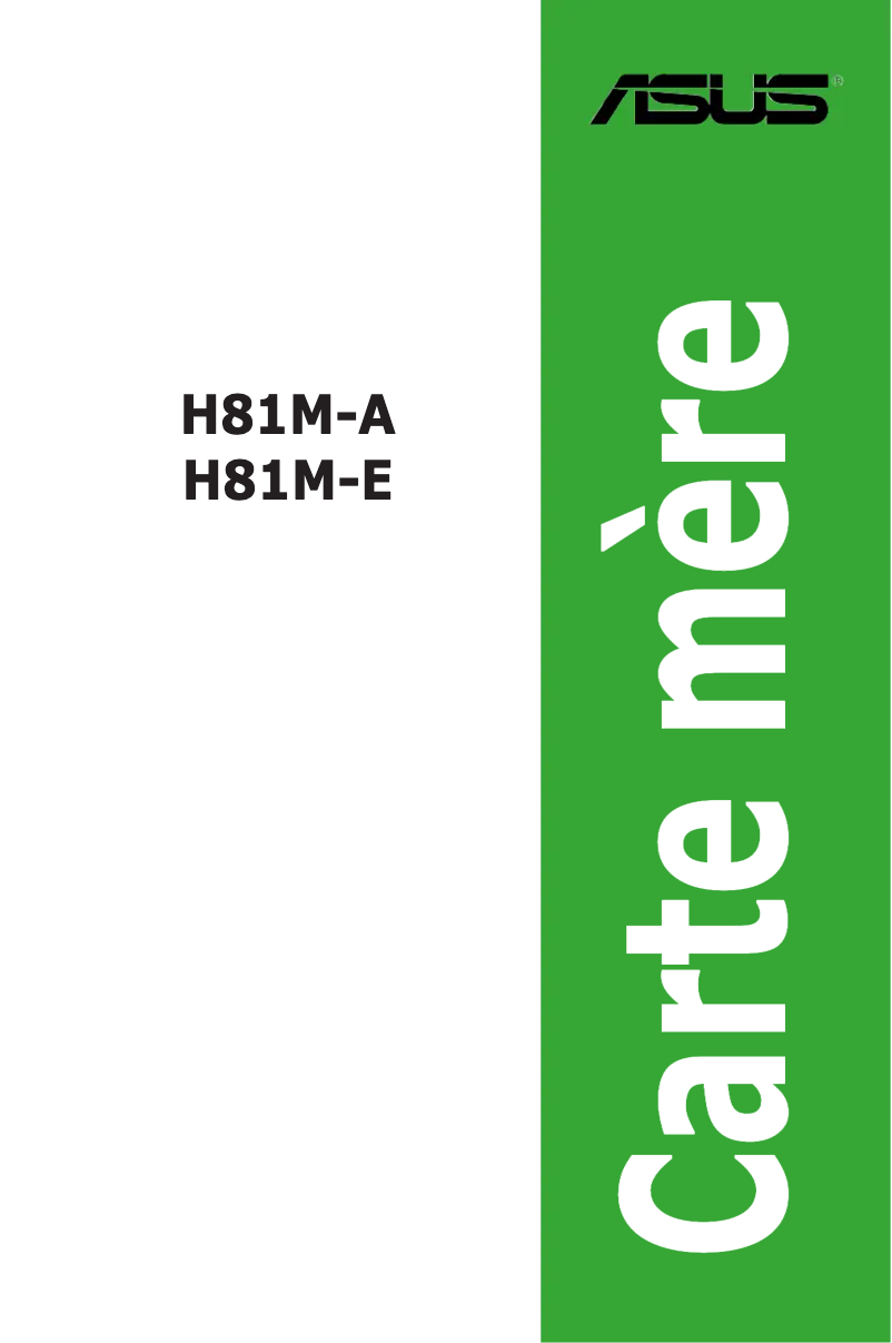 Page 1 de la notice Manuel utilisateur Asus H81M-E