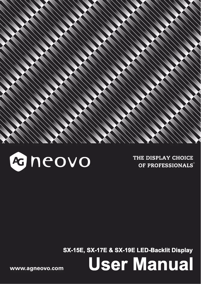 Page 1 de la notice Mode d'emploi AG Neovo SX-15E