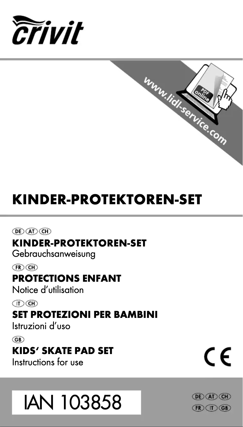 Page 1 de la notice Manuel utilisateur Crivit KP-1731