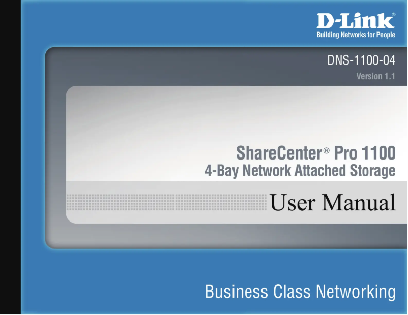 Page 1 de la notice Manuel utilisateur D-Link DNS-1100-04