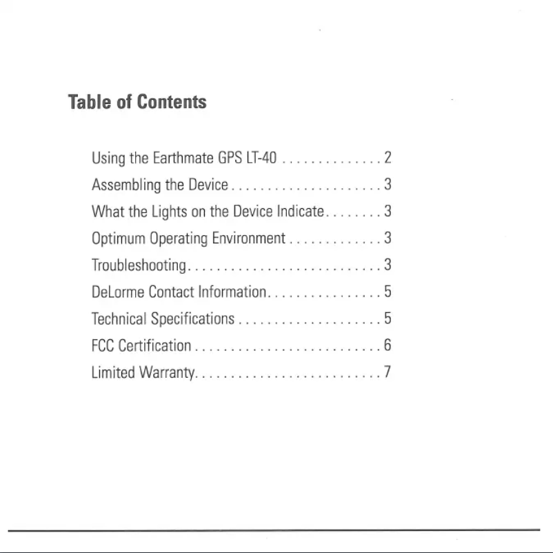Page 1 de la notice Manuel utilisateur Garmin Earthmate LT-40