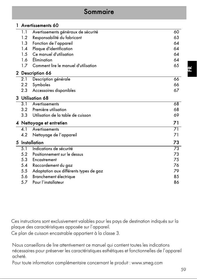 Página 1 del manual Manual de usuario Smeg PGF95-4
