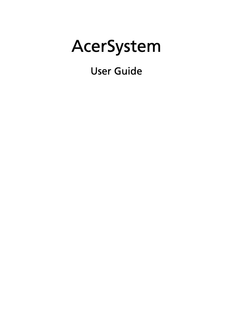 Page n°1 - Manuel utilisateur Acer Power M2C
