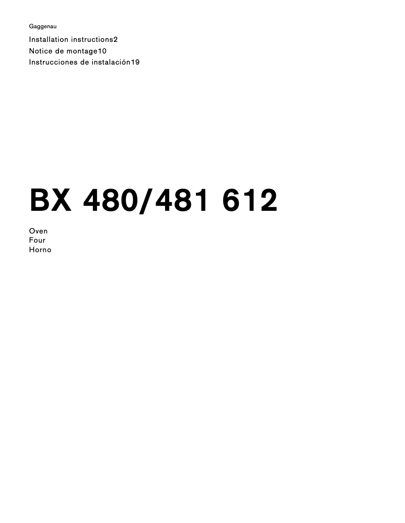 Image de la première page du manuel de l'appareil BX480612
