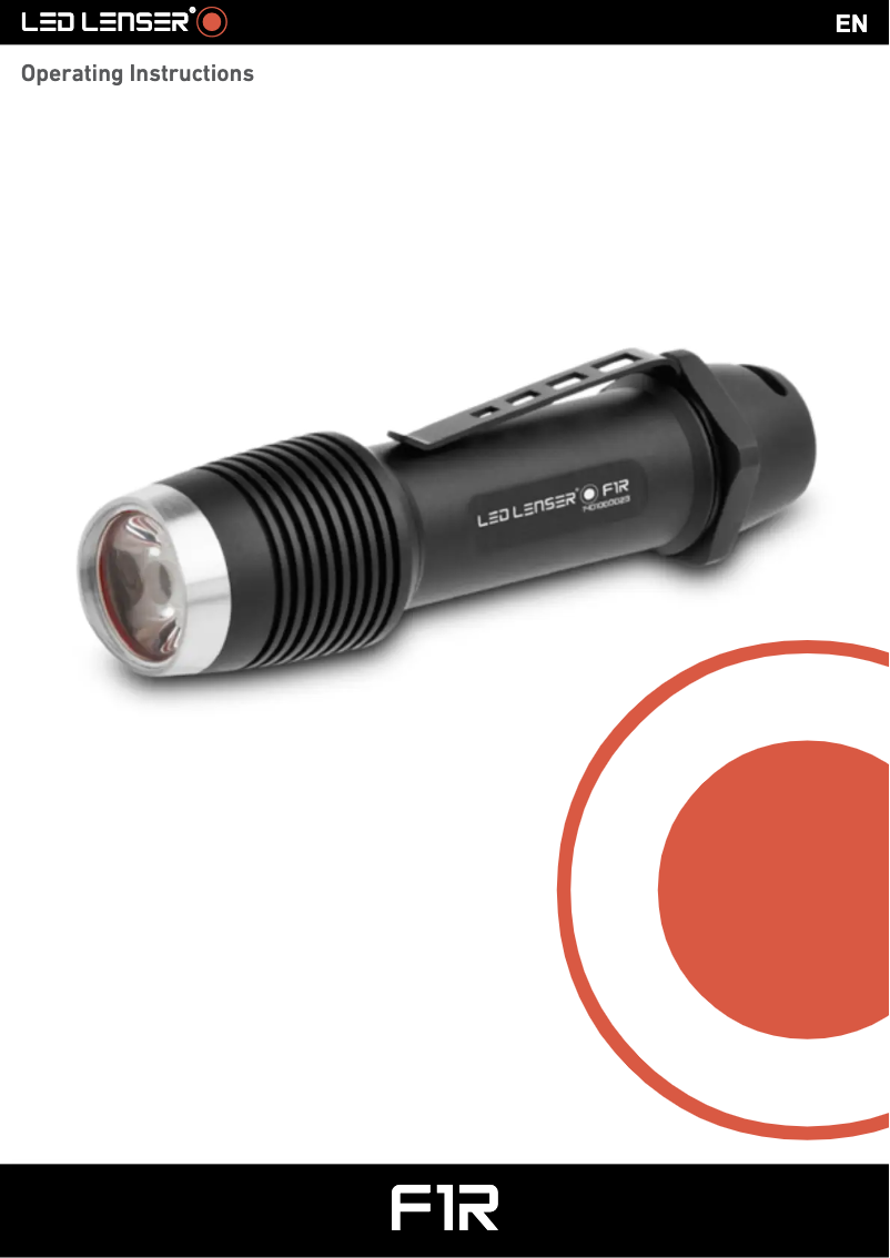 Page 1 de la notice Manuel utilisateur Ledlenser F1R