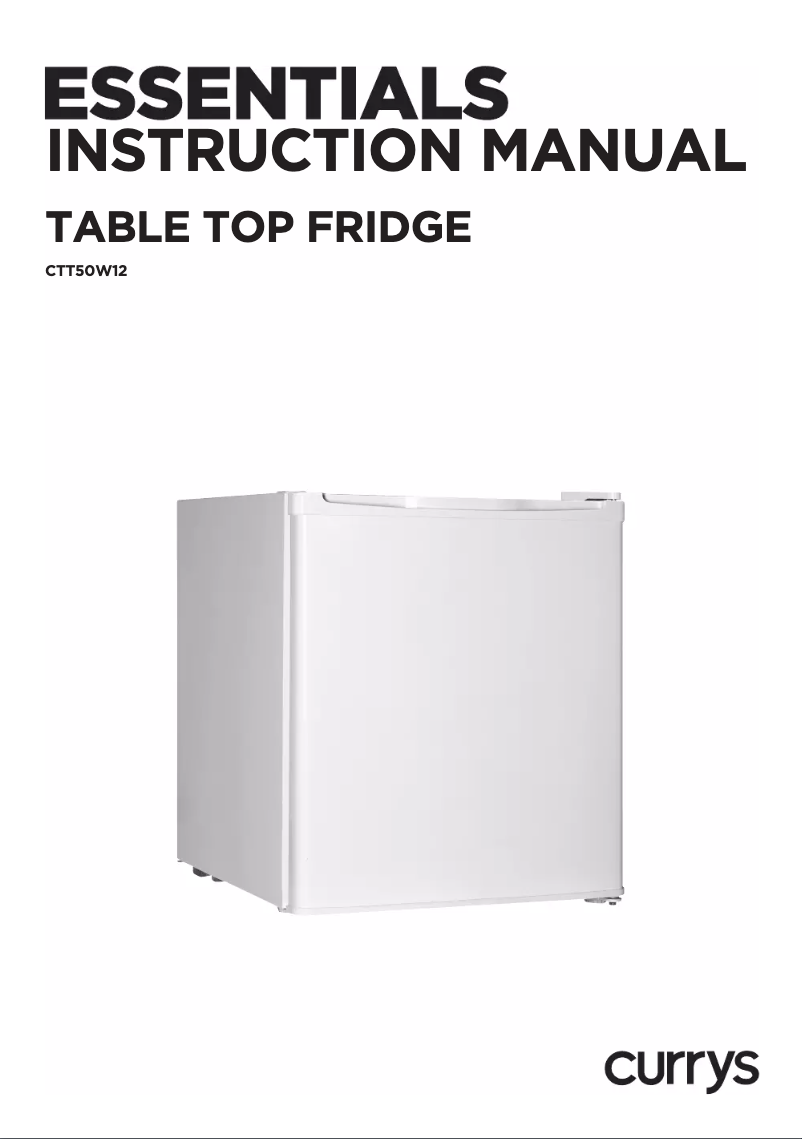 Page n°1 - Manuel utilisateur Currys Essentials CTT50W12