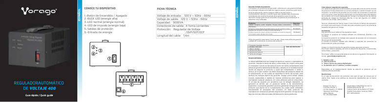 Página 1 del manual Manual de usuario Vorago AVR-400