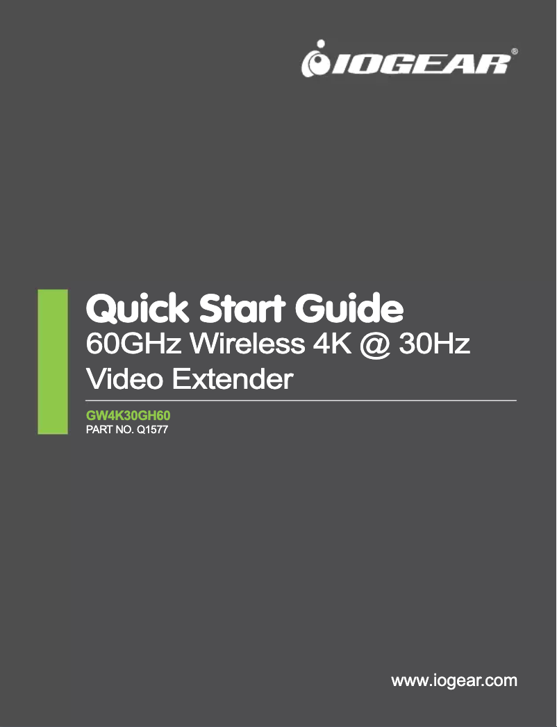 Image de la première page du manuel de l'appareil GW4K30GH60