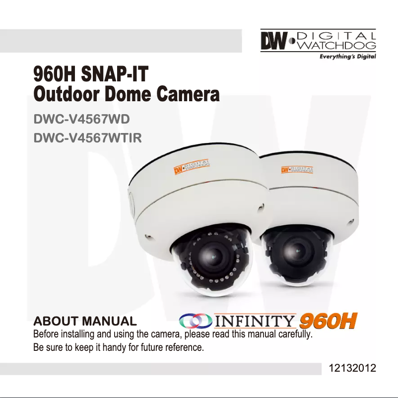 Page n°1 - Manuel utilisateur Digital Watchdog Infinity 960H DWC-V4567WD