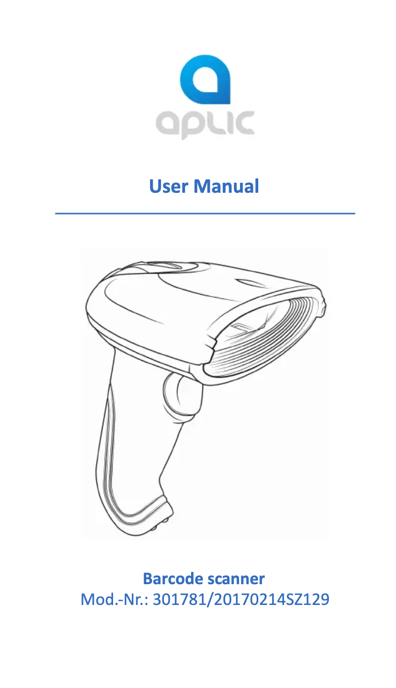 Page 1 de la notice Manuel utilisateur Aplic 301781