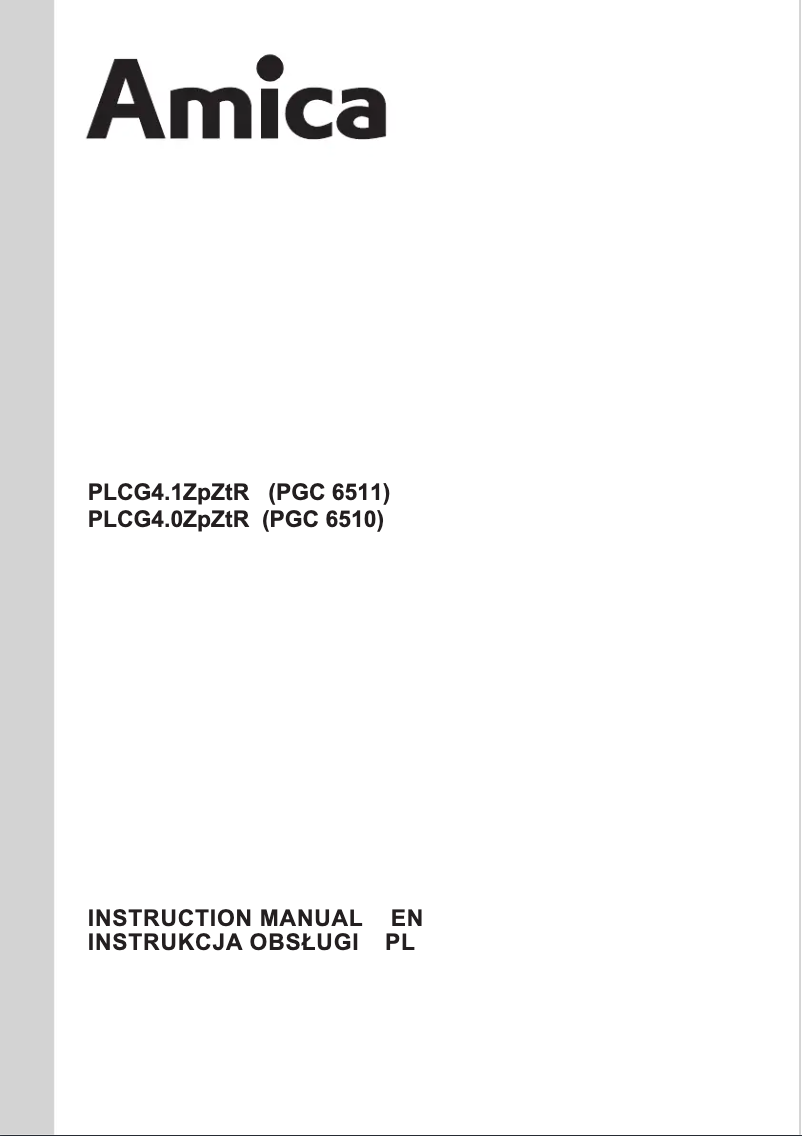 Page n°1 - Manuel utilisateur Amica PGC6510