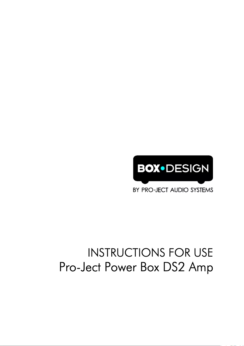Page 1 de la notice Manuel utilisateur Pro-Ject Power Box DS2 Amp