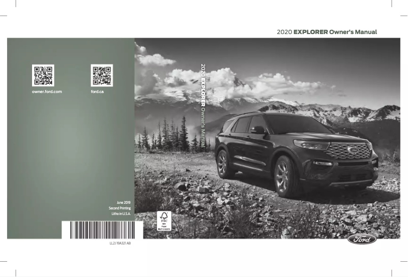 Page 1 de la notice Manuel utilisateur Ford Explorer (2020)