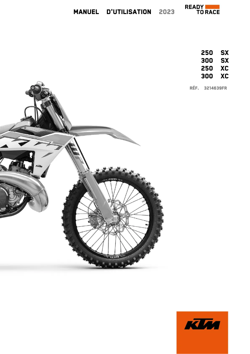 Page 1 de la notice Manuel utilisateur KTM 300 SX (2023)
