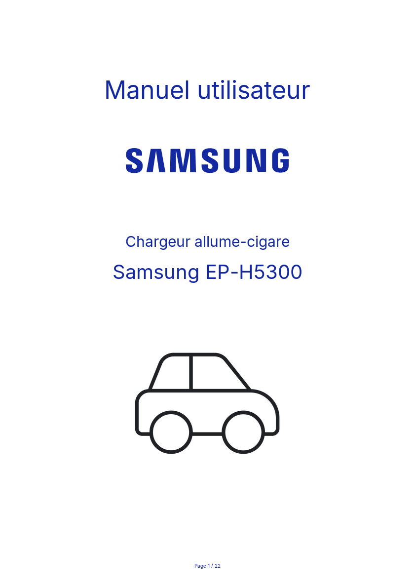 Image de la première page du manuel de l'appareil EP-H5300
