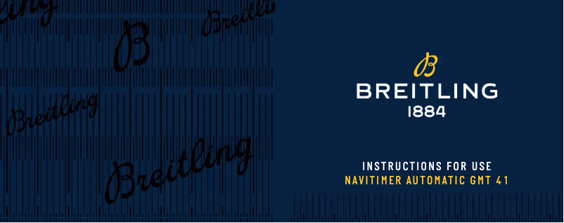 Image de la première page du manuel de l'appareil Navitimer Automatic GMT 41