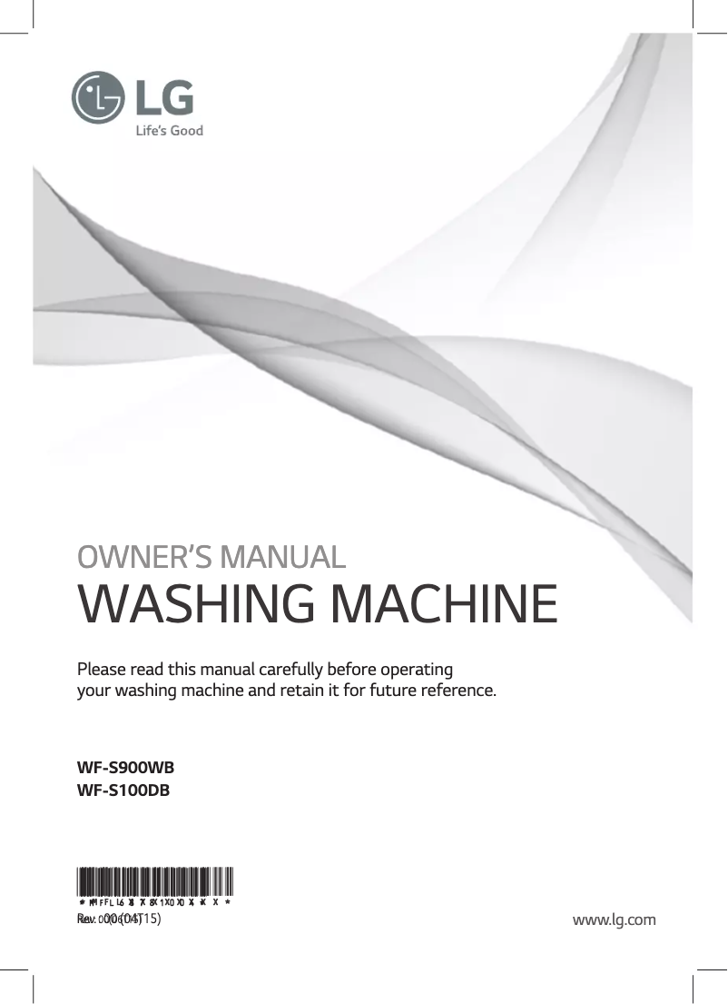 Page n°1 - Manuel utilisateur LG WF-S900BW