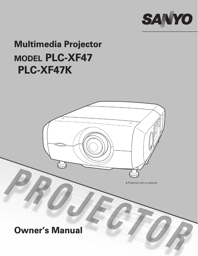Image de la première page du manuel de l'appareil PLC-XF47