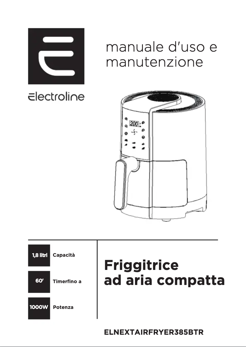 Page n°1 - Manuel utilisateur Electroline ELNEXTAIRFRYER385BTR