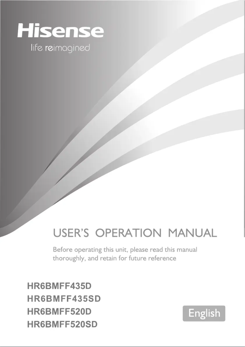 Image de la première page du manuel de l'appareil HR6BMFF435D
