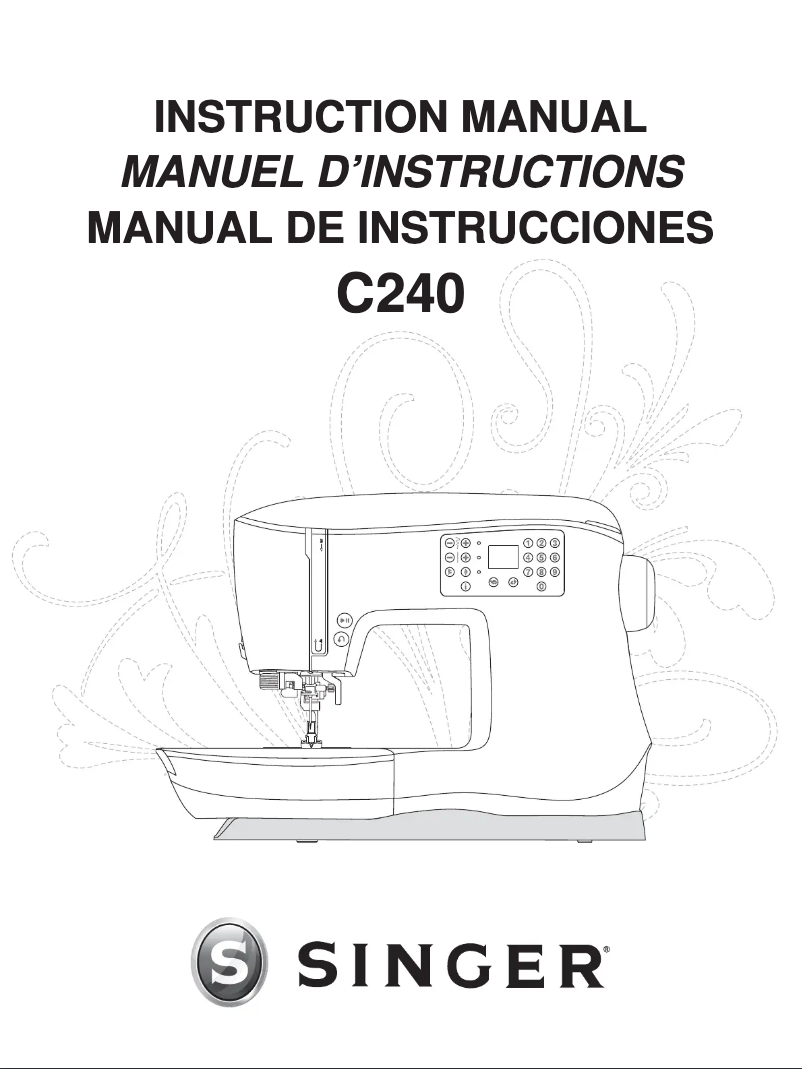 Image de la première page du manuel de l'appareil Featherweight C240