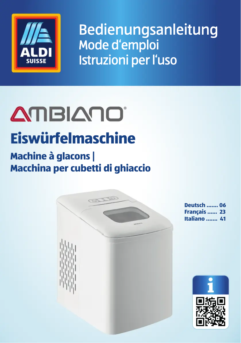 Page 1 de la notice Manuel utilisateur Ambiano GT-EWM-01-UK