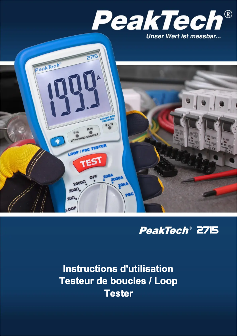 Page 1 de la notice Manuel utilisateur PeakTech 2715