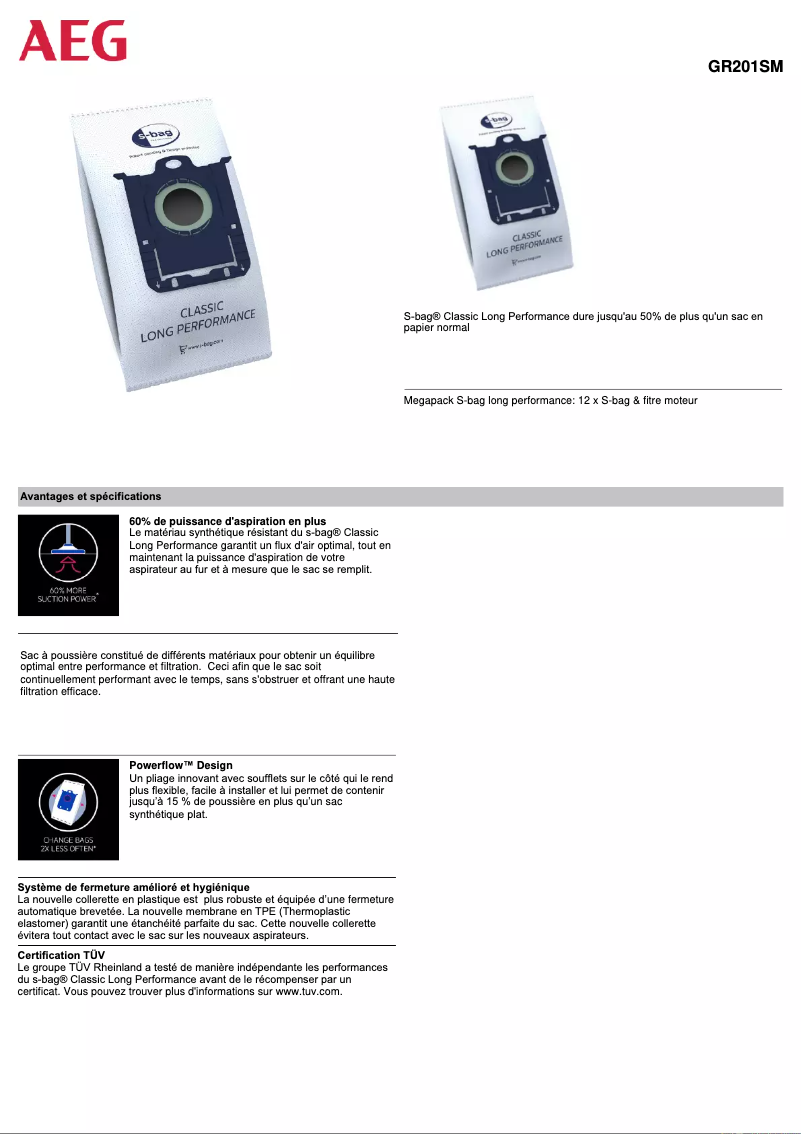 Page n°1 - Manuel utilisateur AEG GR201SM