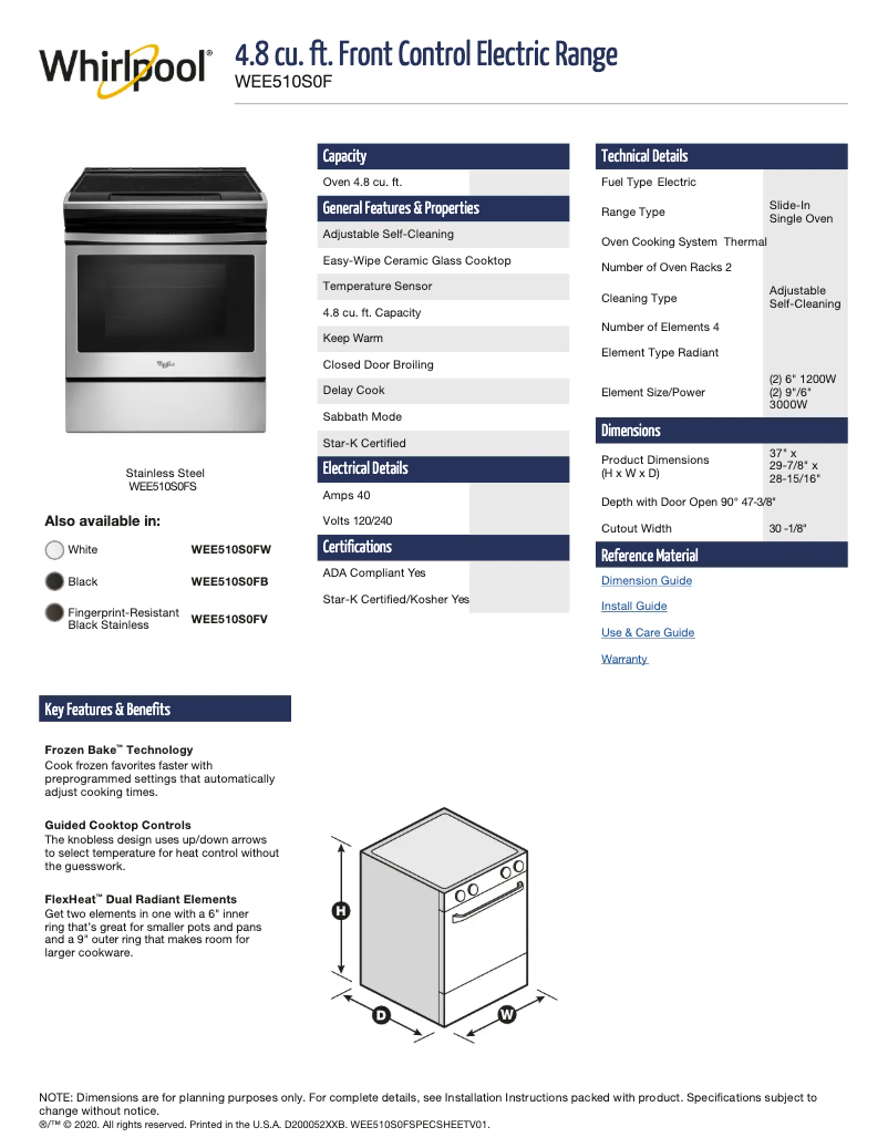 Image de la première page du manuel de l'appareil WEE510S0FS
