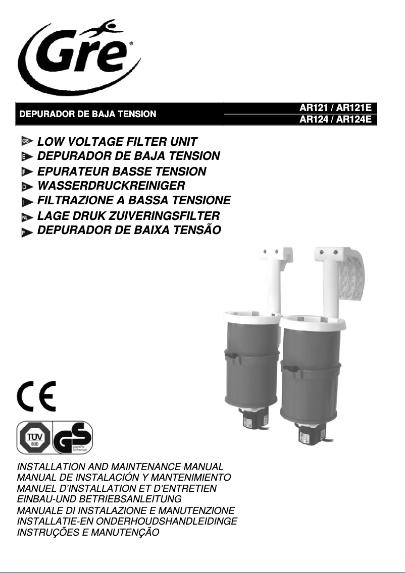 Image de la première page du manuel de l'appareil AR124