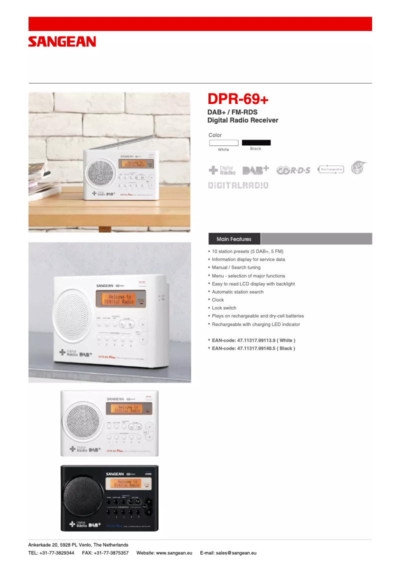 Image de la première page du manuel de l'appareil DPR-69+