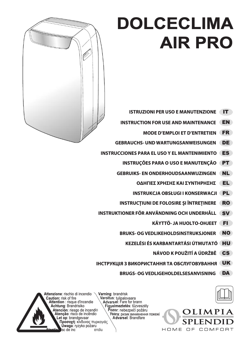 Image de la première page du manuel de l'appareil Dolceclima Air Pro 13 A+ WiFi
