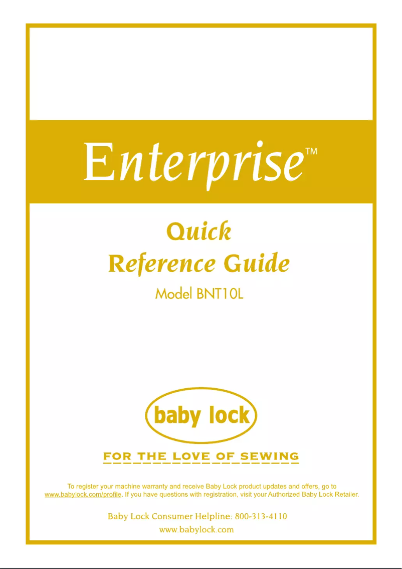 Page 1 de la notice Manuel utilisateur Baby Lock Enterprise