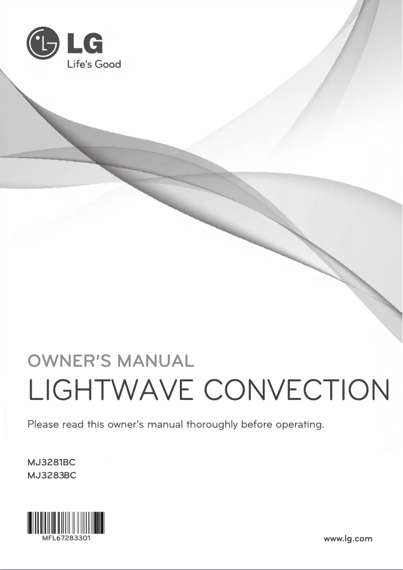 Image de la première page du manuel de l'appareil MJ3283BC