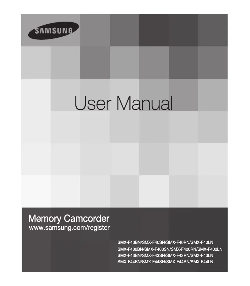 Page 1 de la notice Manuel utilisateur Samsung SMX-F40BN