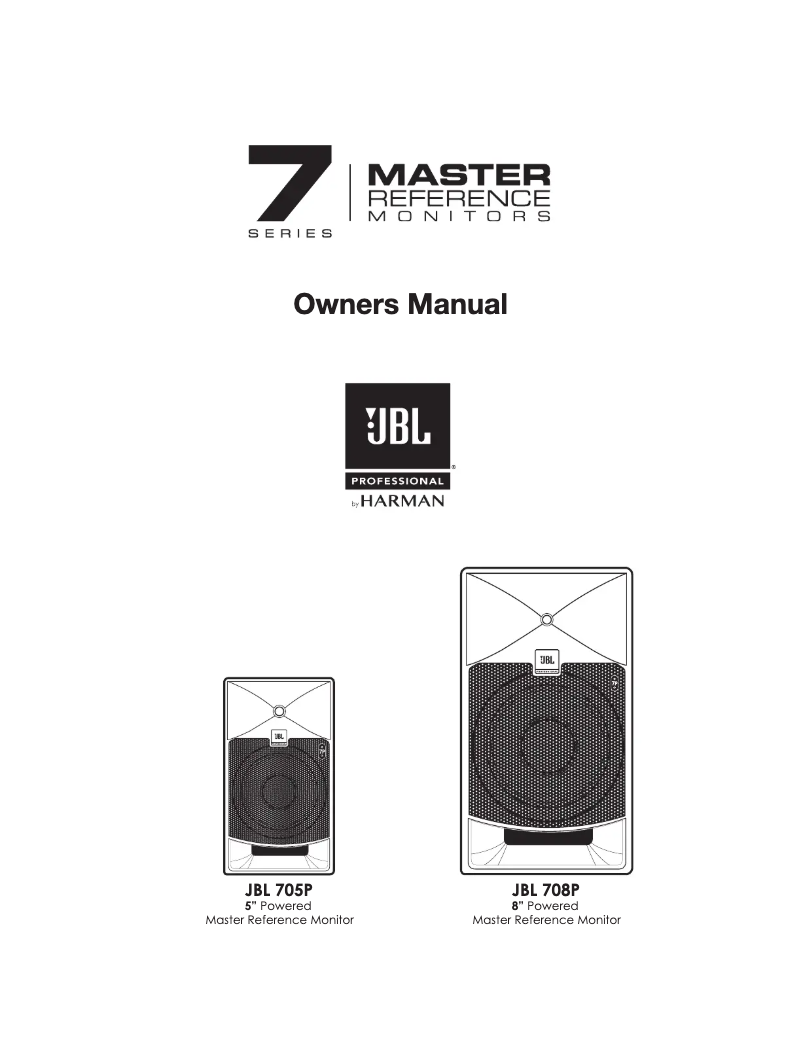 Page 1 de la notice Manuel utilisateur JBL 7 Series 708P