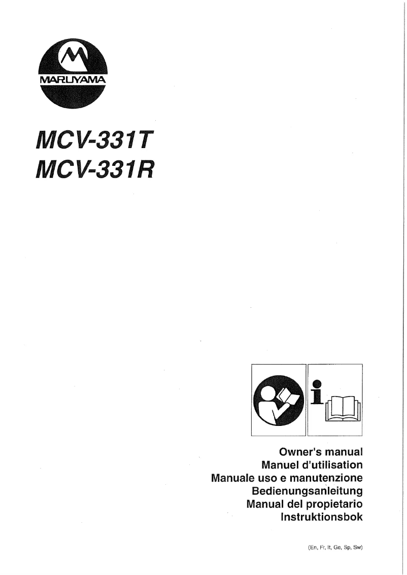 Image de la première page du manuel de l'appareil MCV331T