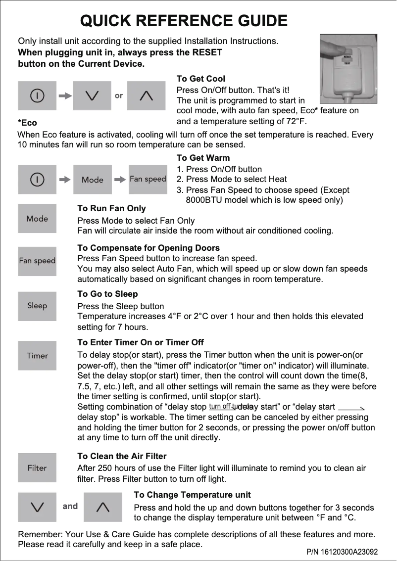 Image de la première page du manuel de l'appareil FHWE182WB2