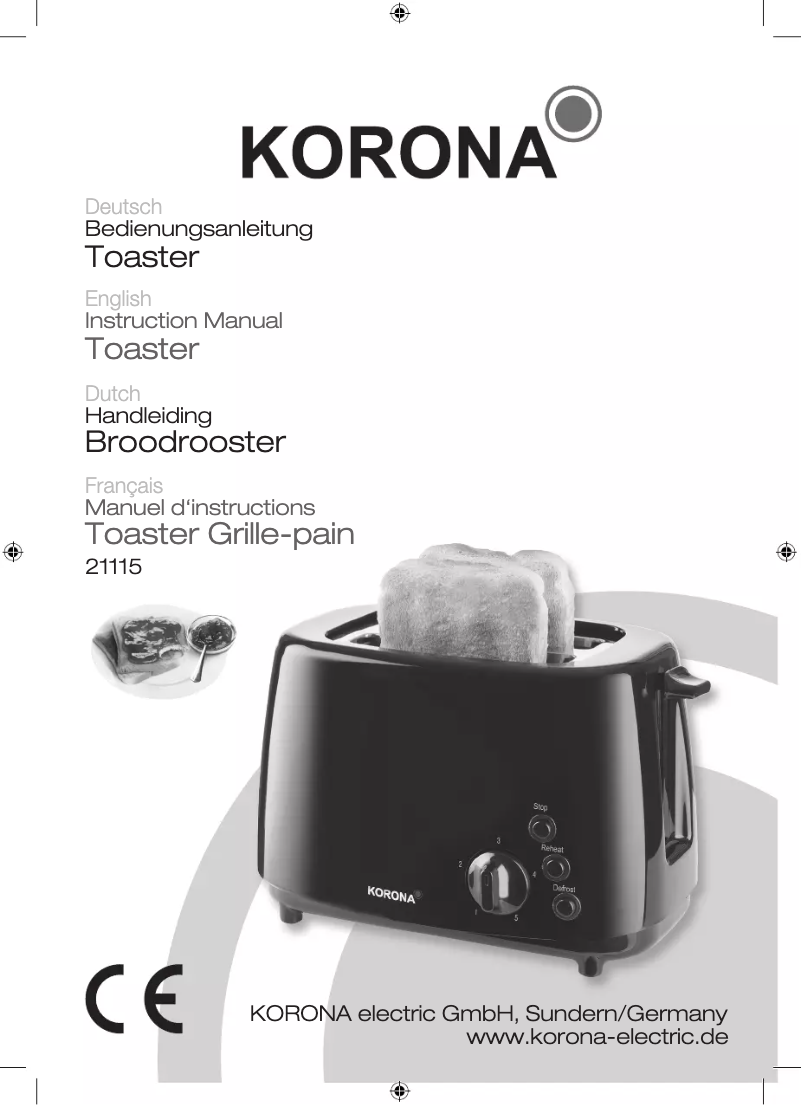 Page n°1 - Manuel utilisateur Korona 21115