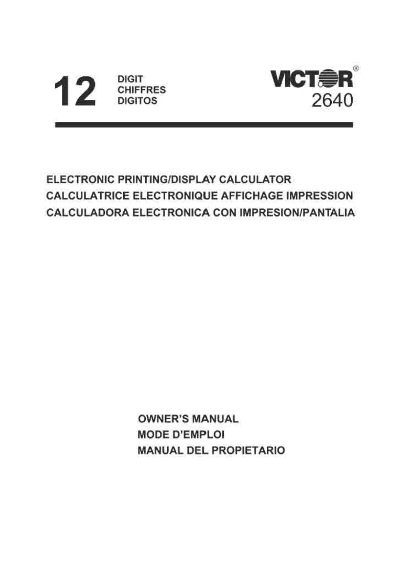 Page 1 de la notice Manuel utilisateur Victor 2640-2