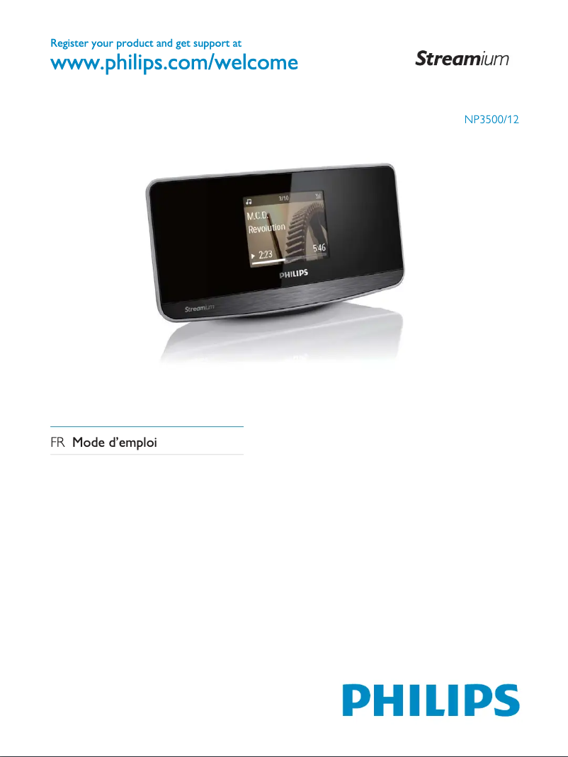 Page n°1 - Manuel utilisateur Philips Streamium NP3500