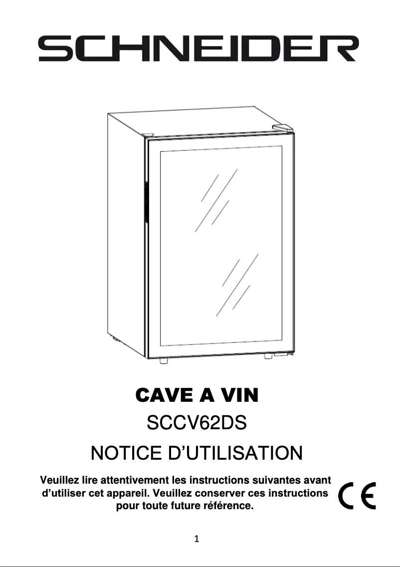 Page 1 de la notice Manuel utilisateur Schneider SCCV62DB
