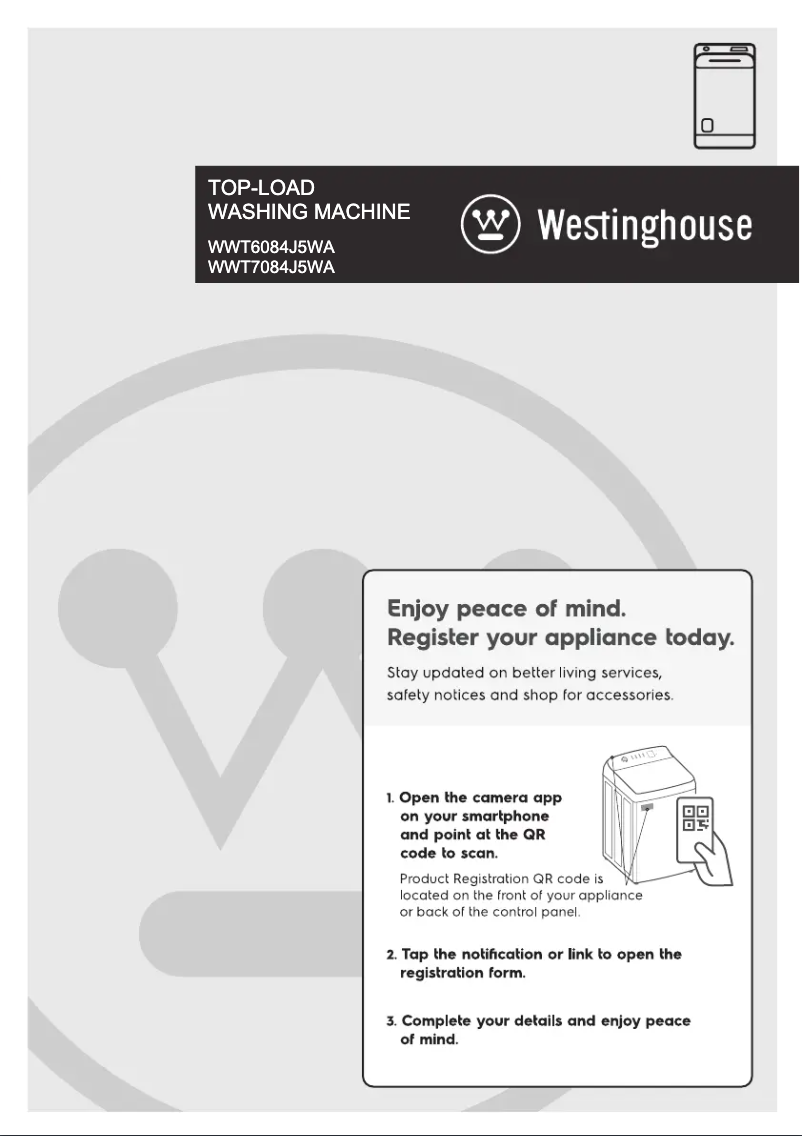 Page n°1 - Manuel utilisateur Westinghouse WWT6084J5WA